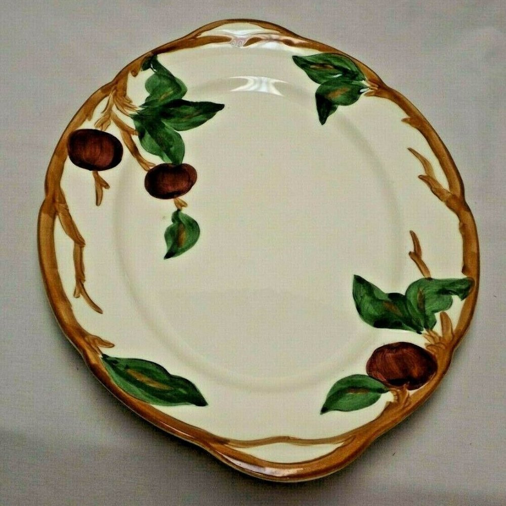 Franciscan Earthenware Hand Painted Apple 14x10 Oval Serving Platter USA 49 -53